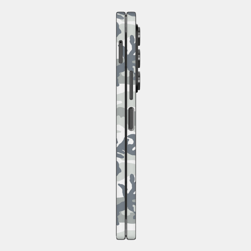 Snow Camo Glass Back
