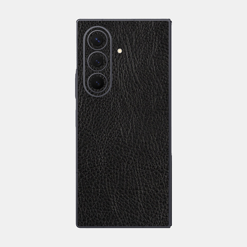 Black Leather Glass Back