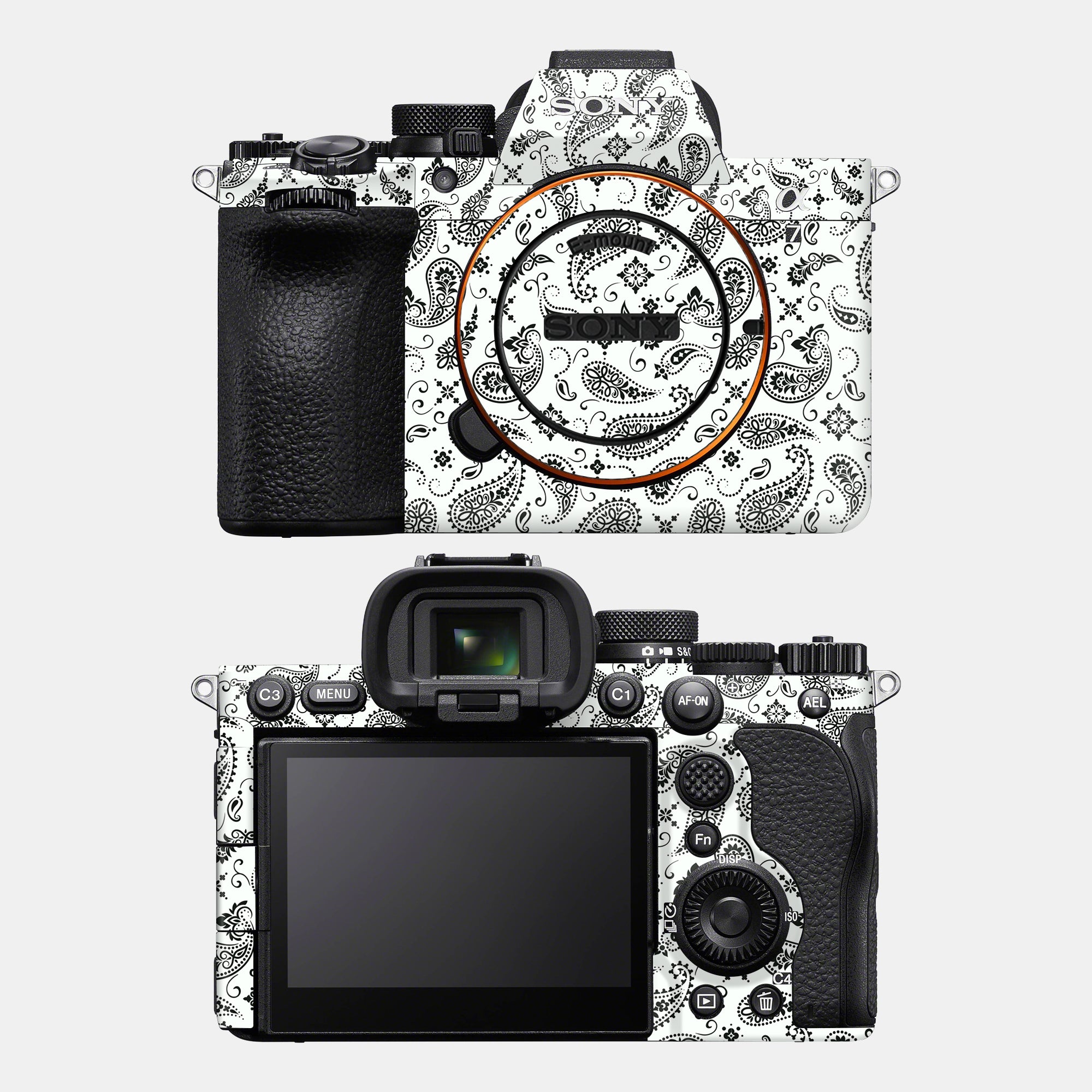 White Paisley Full Body