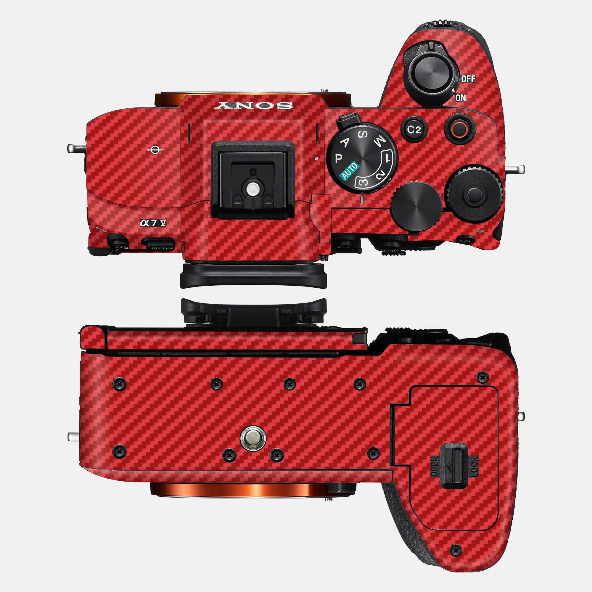 Carbon Fibre Red Full Body