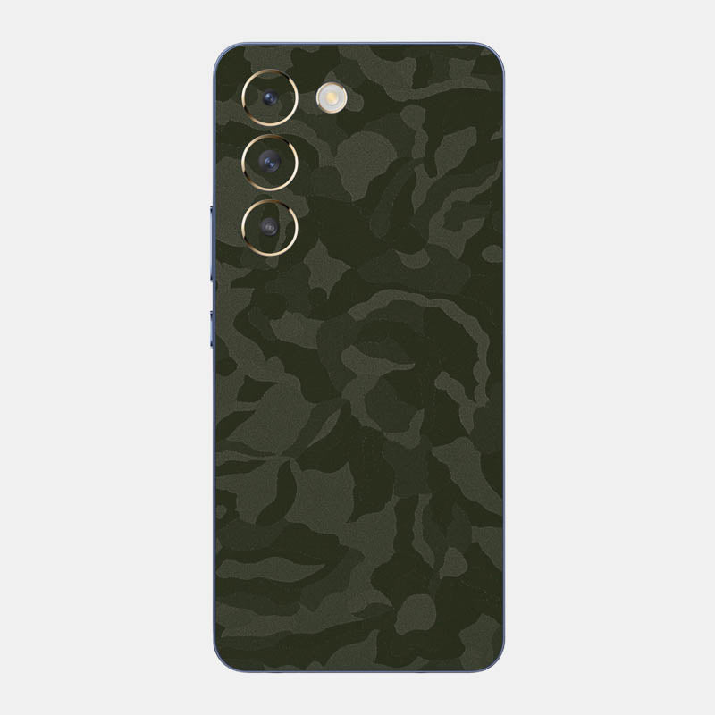 Green Camo Glass Back