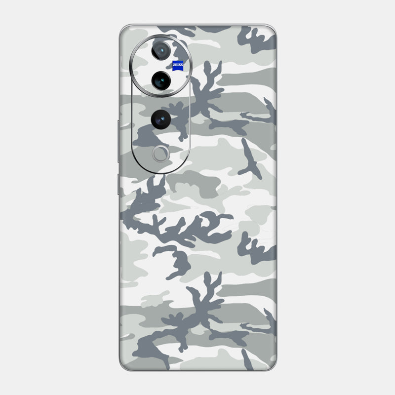 Snow Camo Glass Back