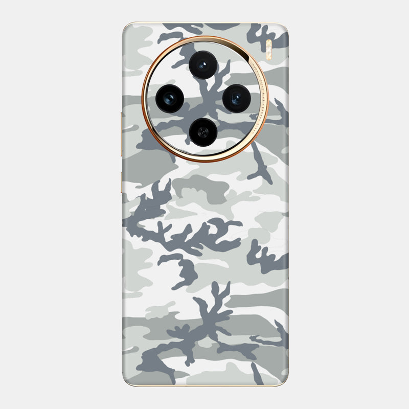 Snow Camo Glass Back