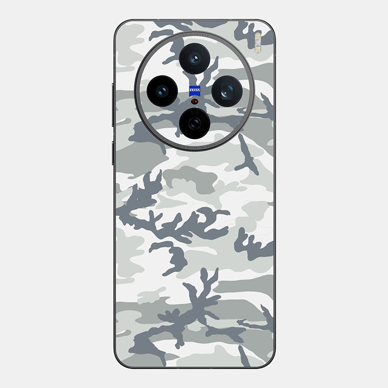 Snow Camo Glass Back
