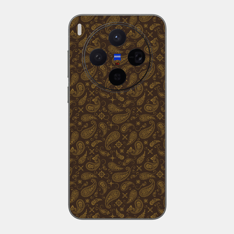 Brown Paisley Glass Back