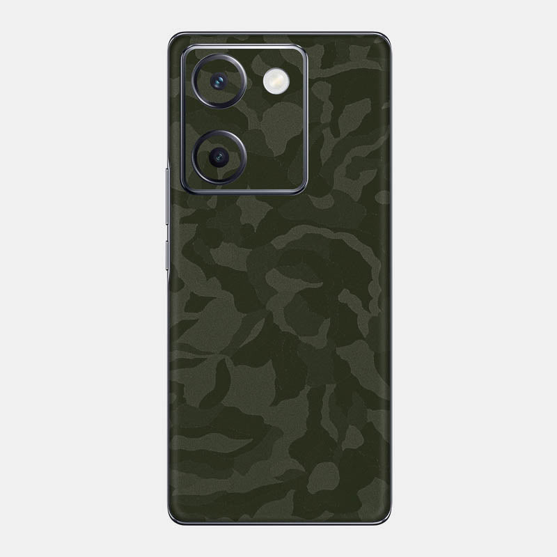 Green Camo Glass Back