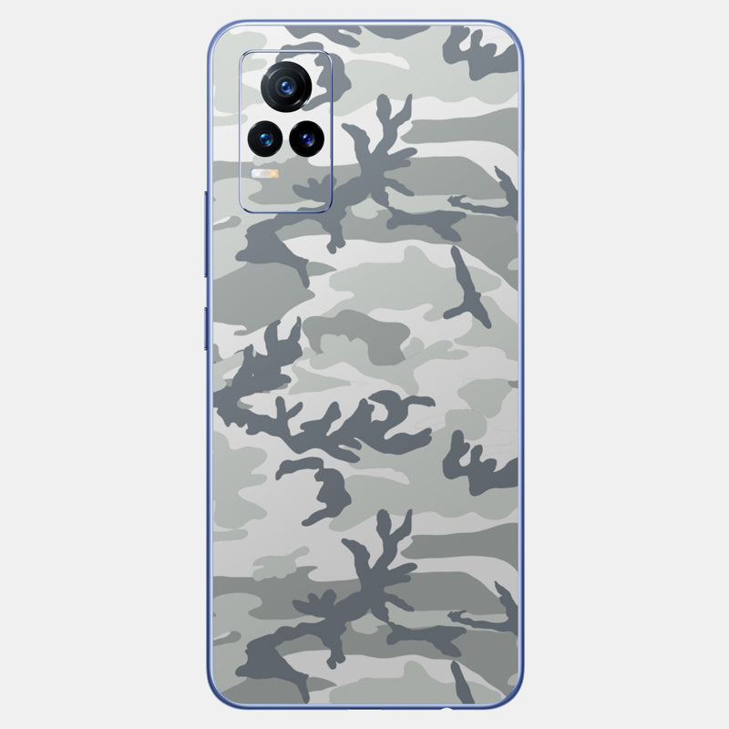 Snow Camo Glass Back