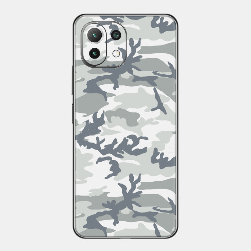 Snow Camo Glass Back