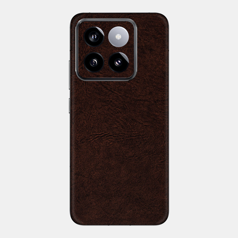 Brown Leather Glass Back