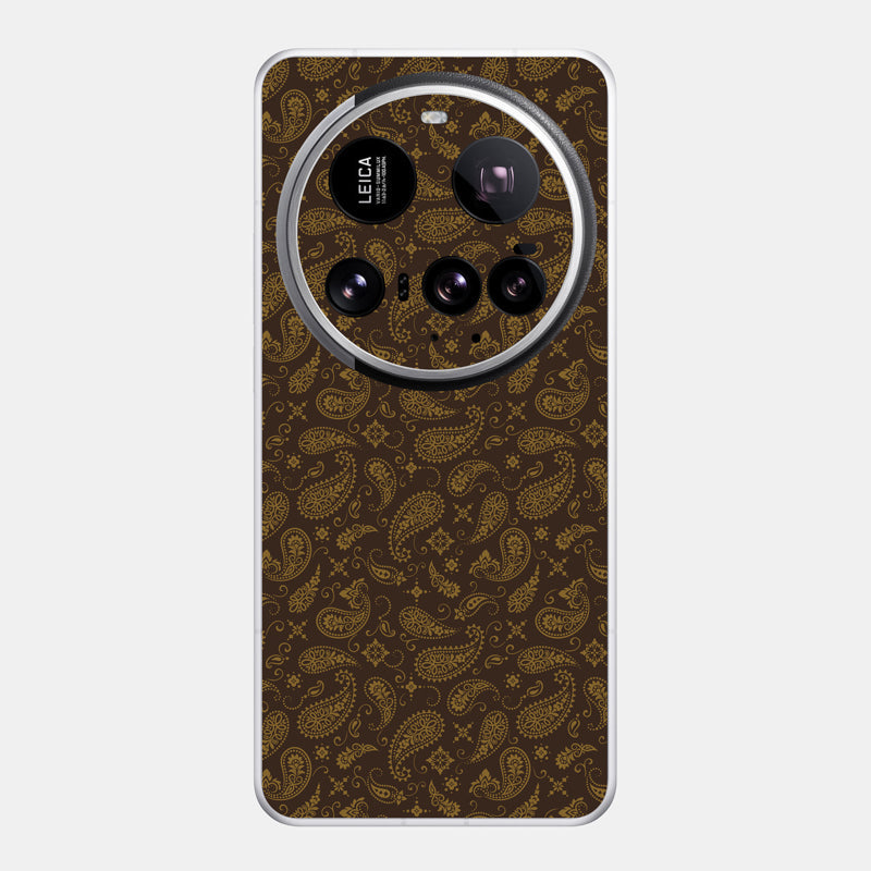 Brown Paisley Glass Back