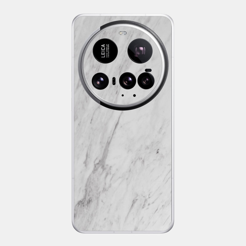 White Marble Glass Back