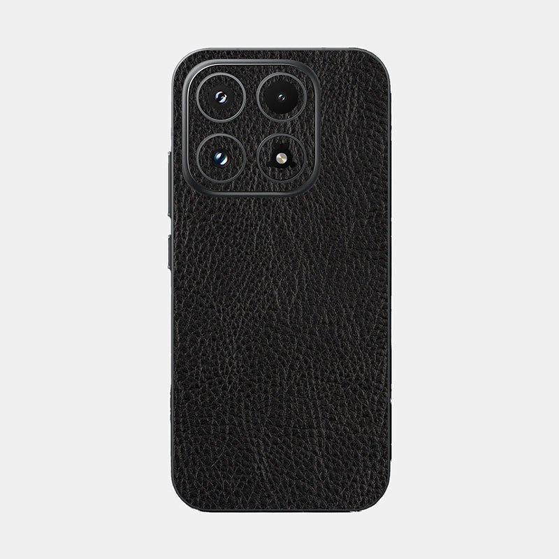 Black Leather Glass Back