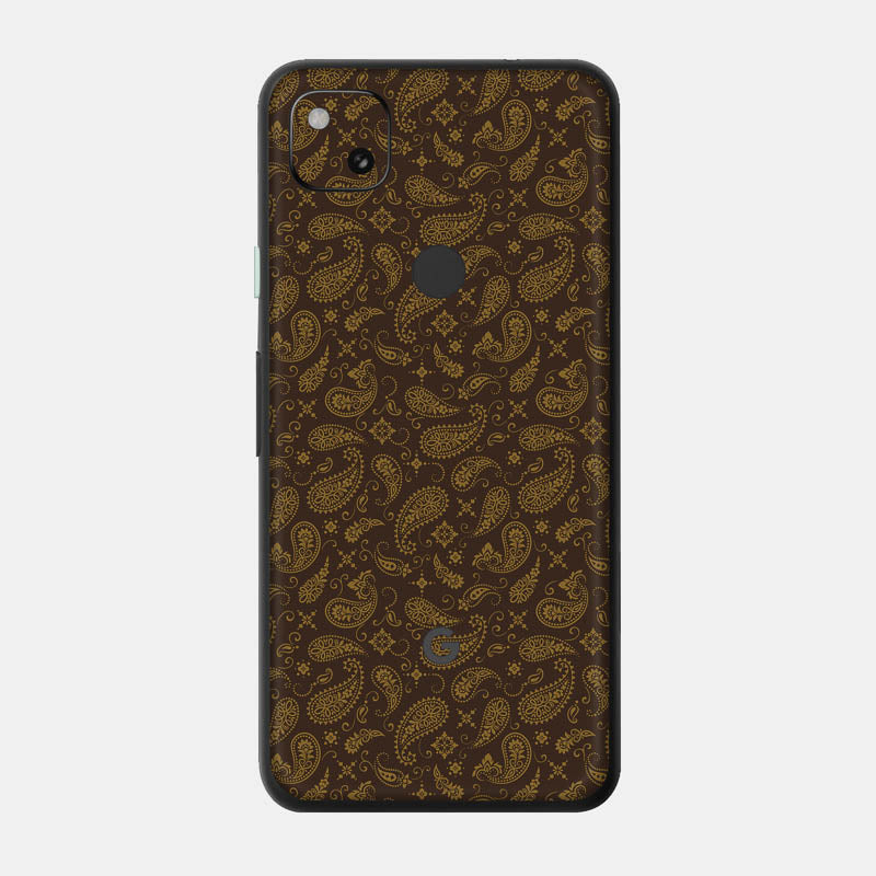 Brown Paisley Glass Back