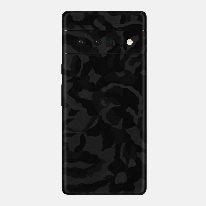 Black Camo Glass Back