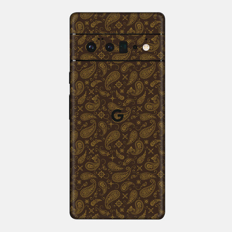 Brown Paisley Glass Back