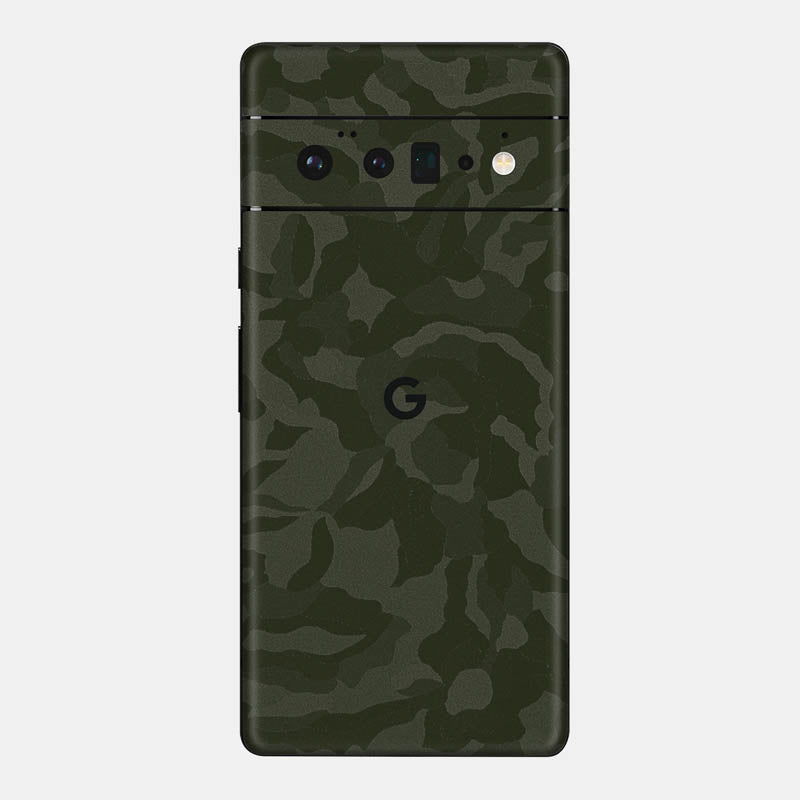 Green Camo Glass Back