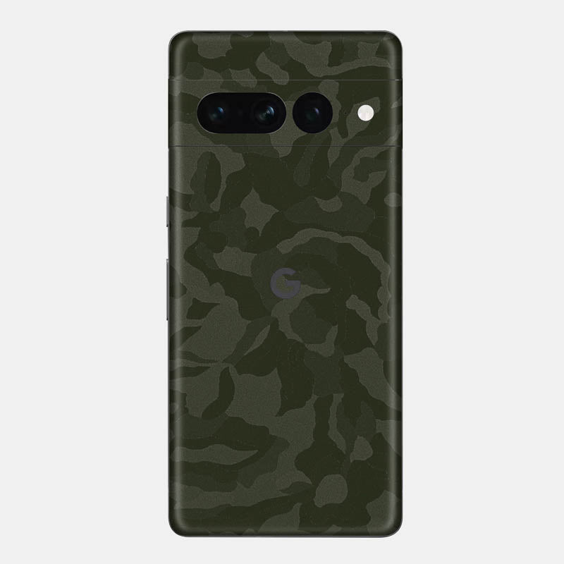 Green Camo Glass Back