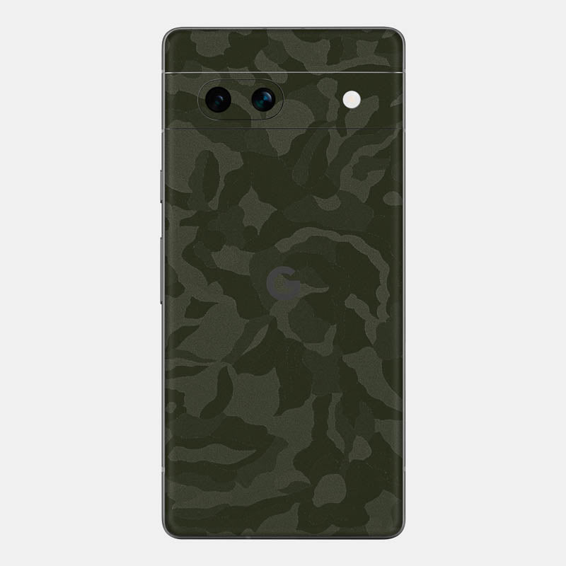 Green Camo Glass Back