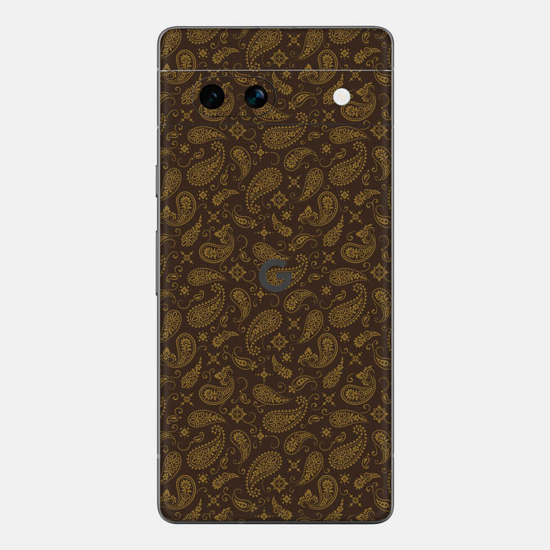 Brown Paisley Glass Back