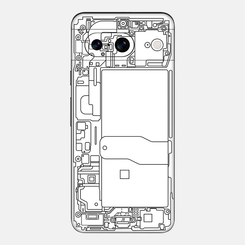 Teardown White Glass Back