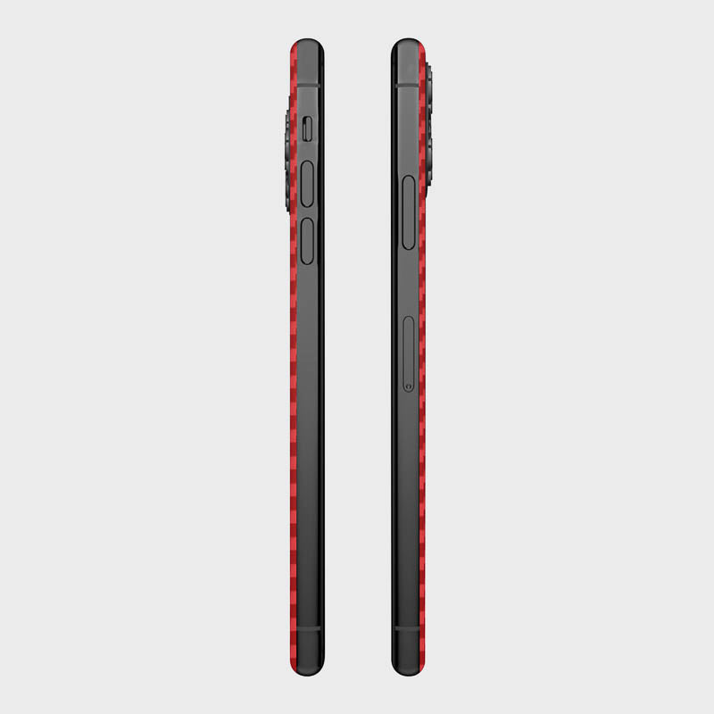 Carbon Fibre Red Glass Back