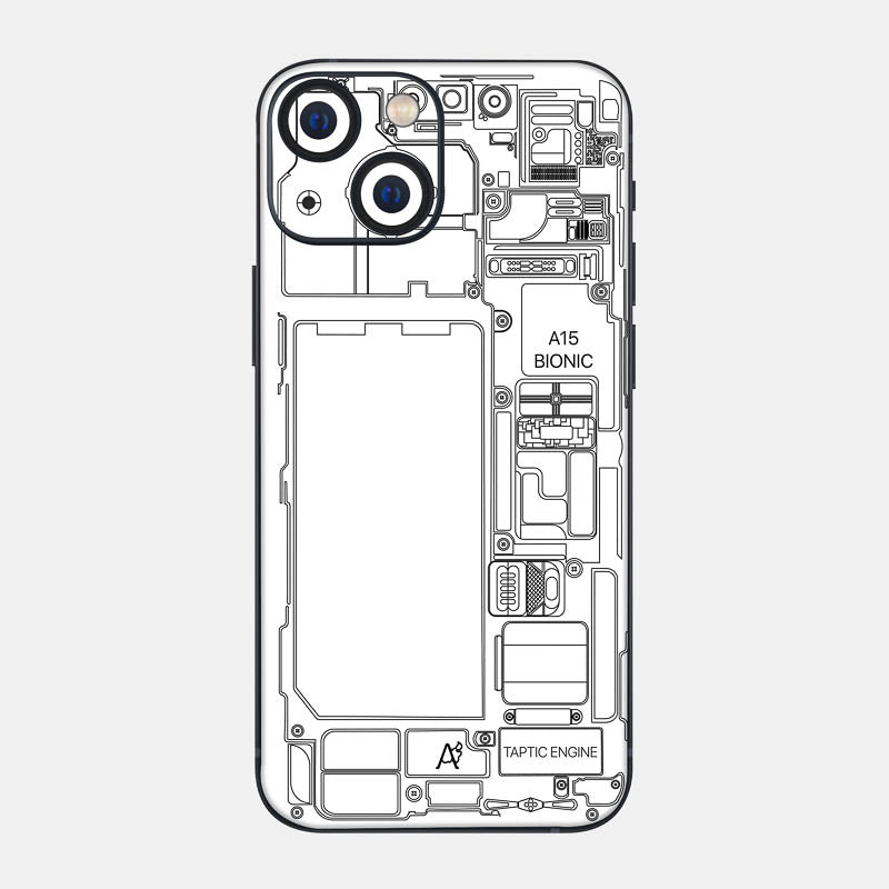 Teardown White Glass Back