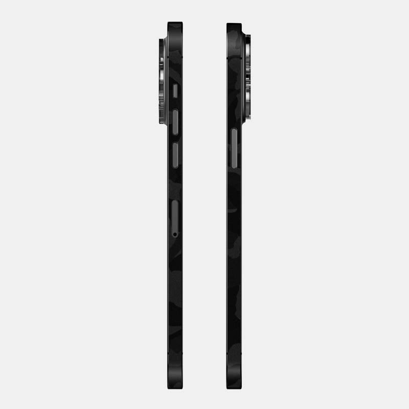 Black Camo Glass Back