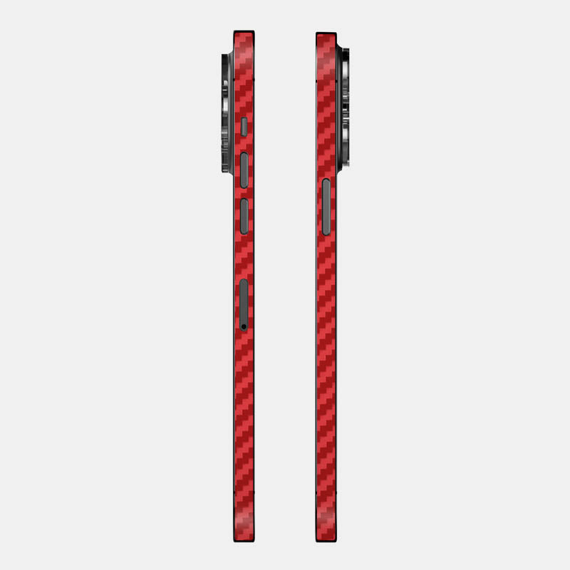 Carbon Fibre Red Glass Back