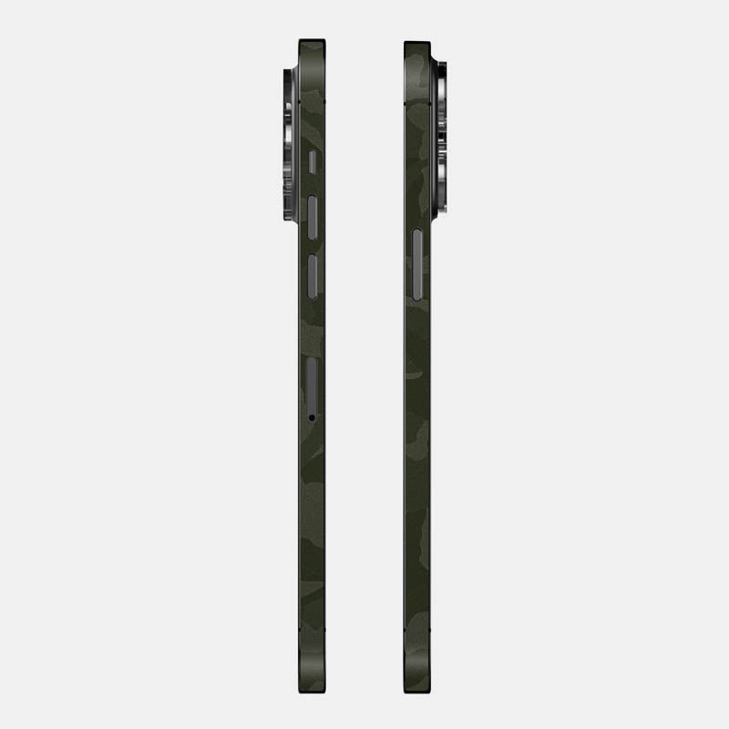 Green Camo Glass Back