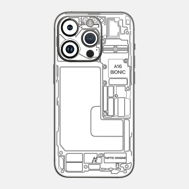Teardown White Glass Back