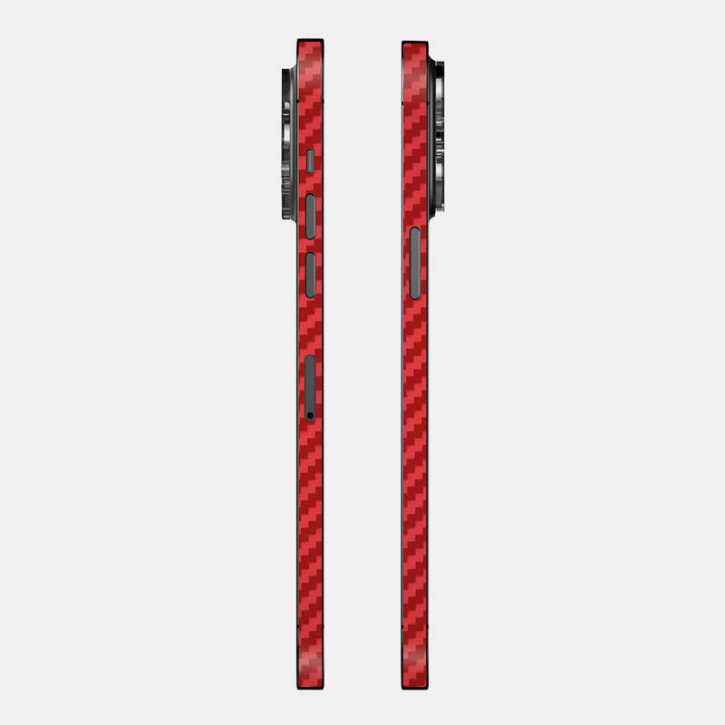 Carbon Fibre Red Glass Back