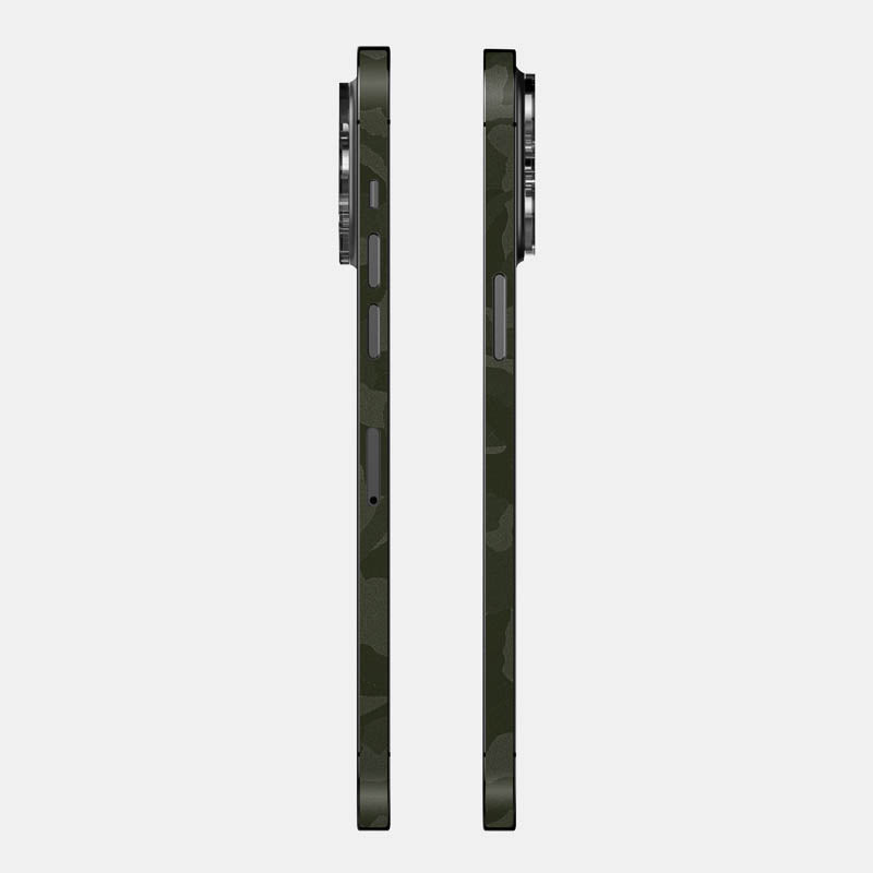 Green Camo Glass Back