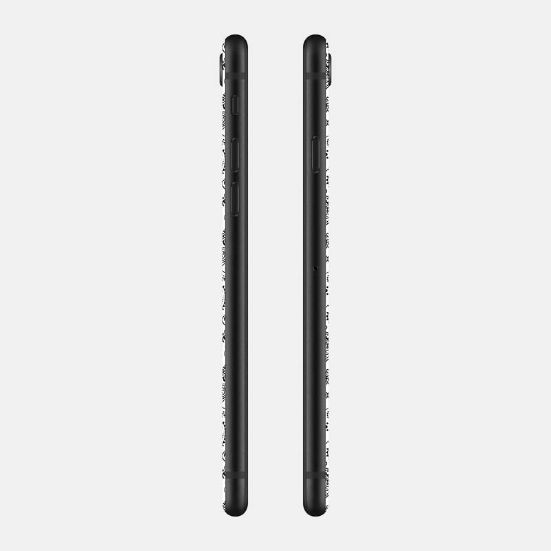 White Paisley Glass Back