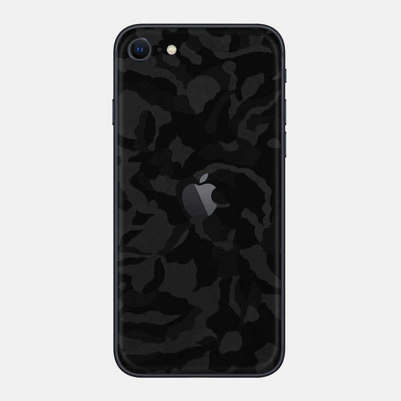Black Camo Glass Back