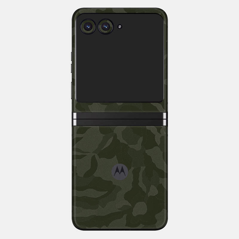Green Camo Glass Back