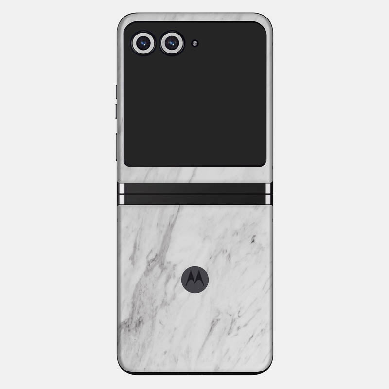 White Marble Glass Back