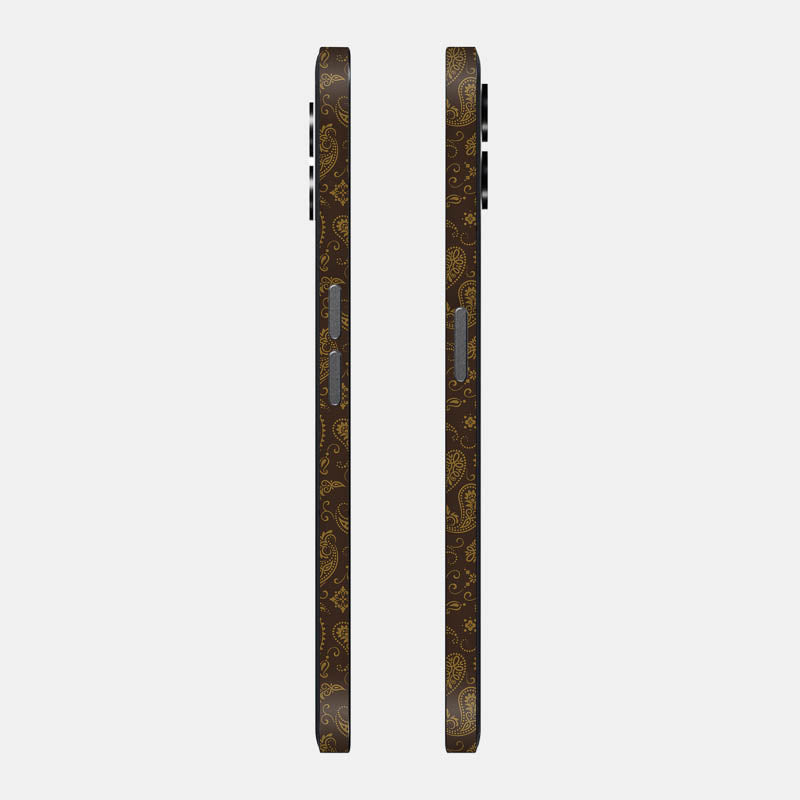 Brown Paisley Glass Back