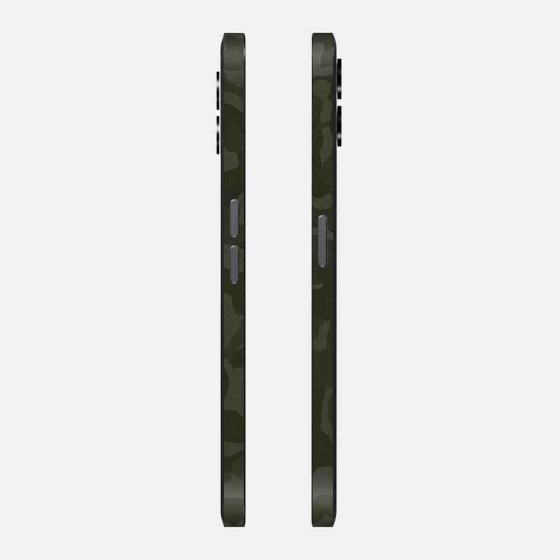 Green Camo Glass Back