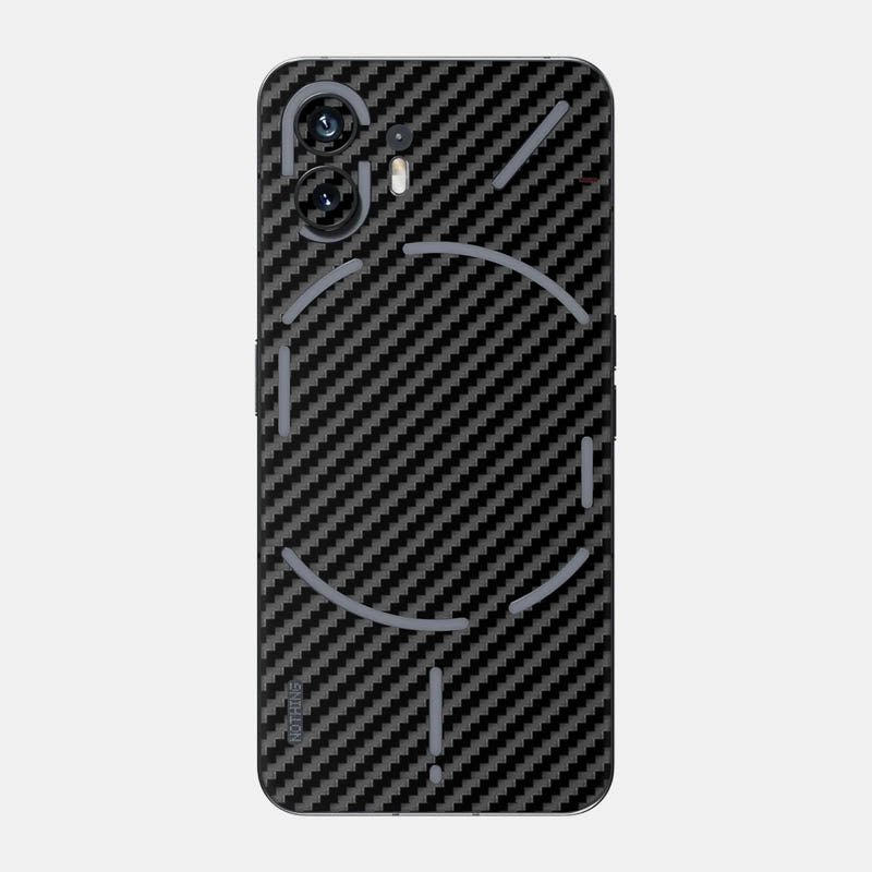 Carbon Fibre black Glass Back