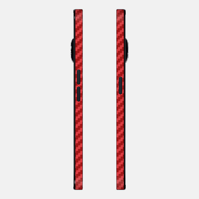 Carbon Fibre red Glass Back