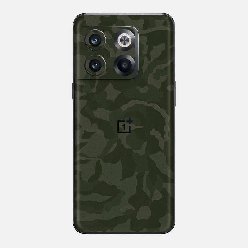 Green Camo Glass Back