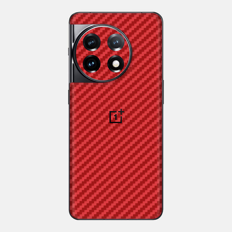 Carbon Fibre Red Glass Back
