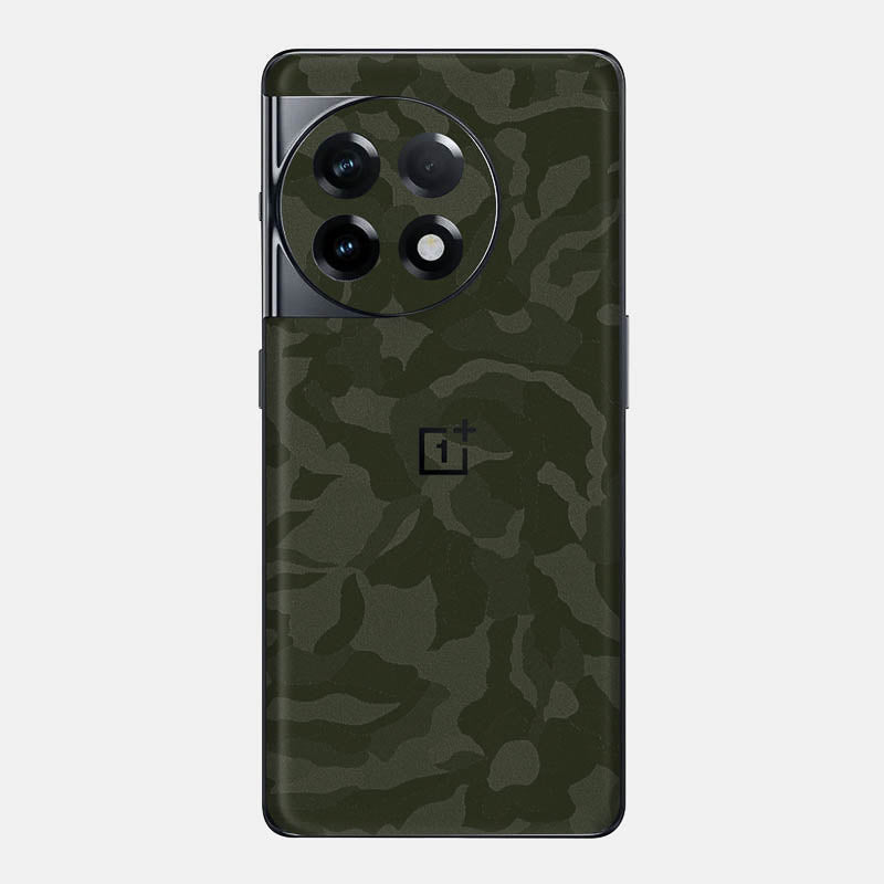 Green Camo Glass Back