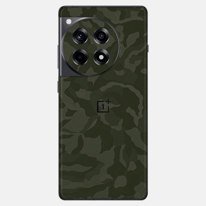 Green Camo Glass Back