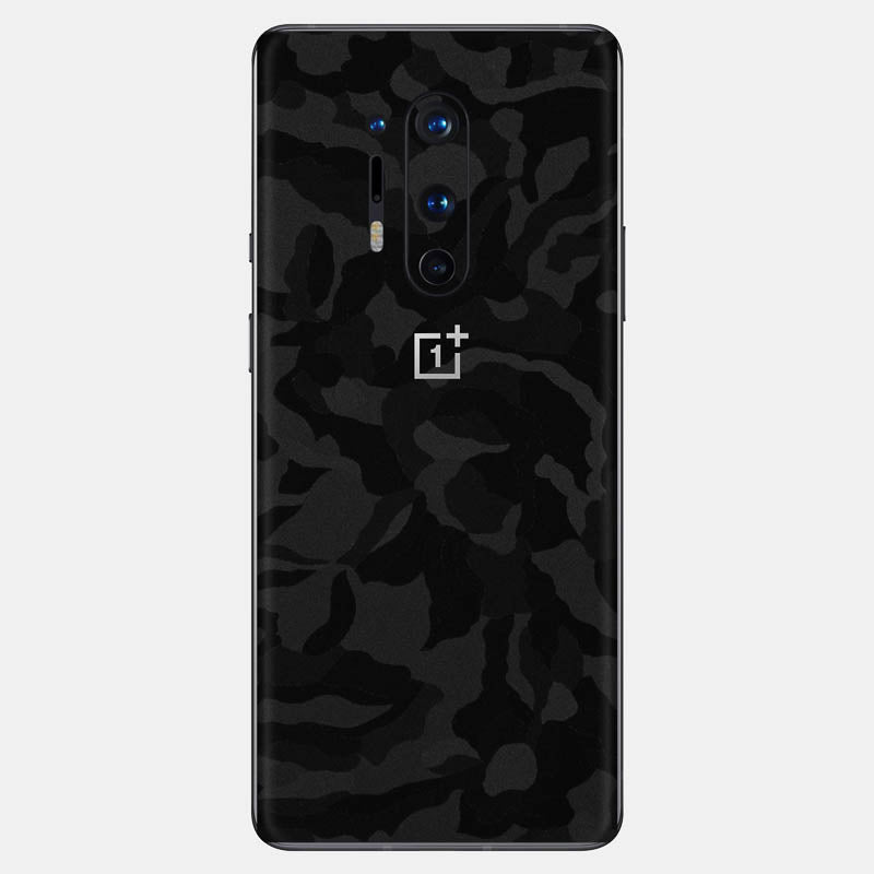 Black Camo Glass Back