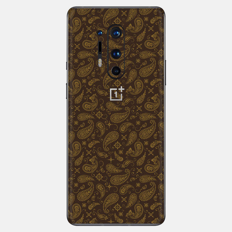 Brown Paisley Glass Back