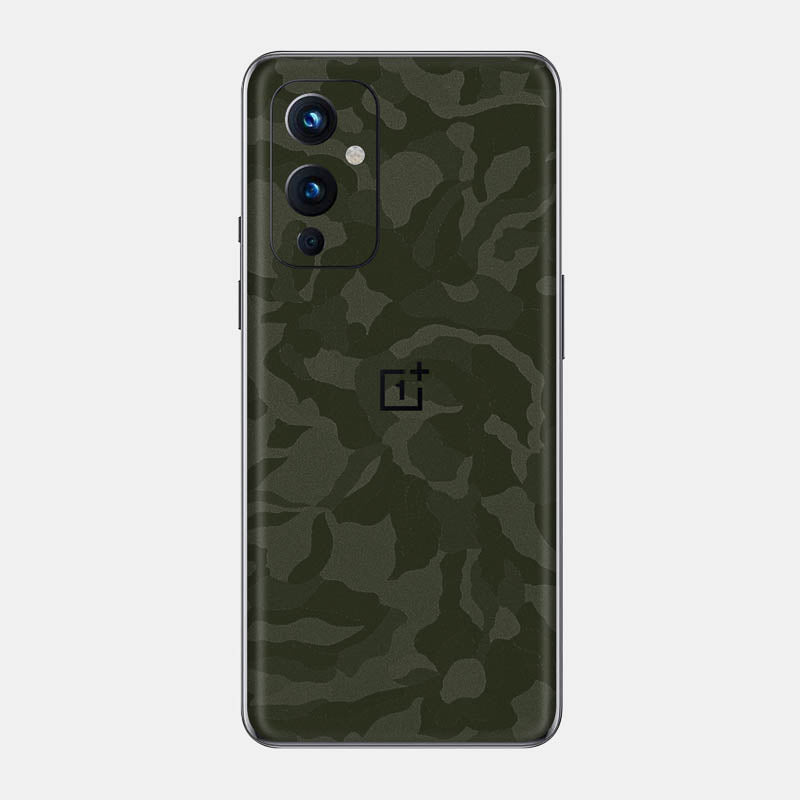 Green Camo Glass Back
