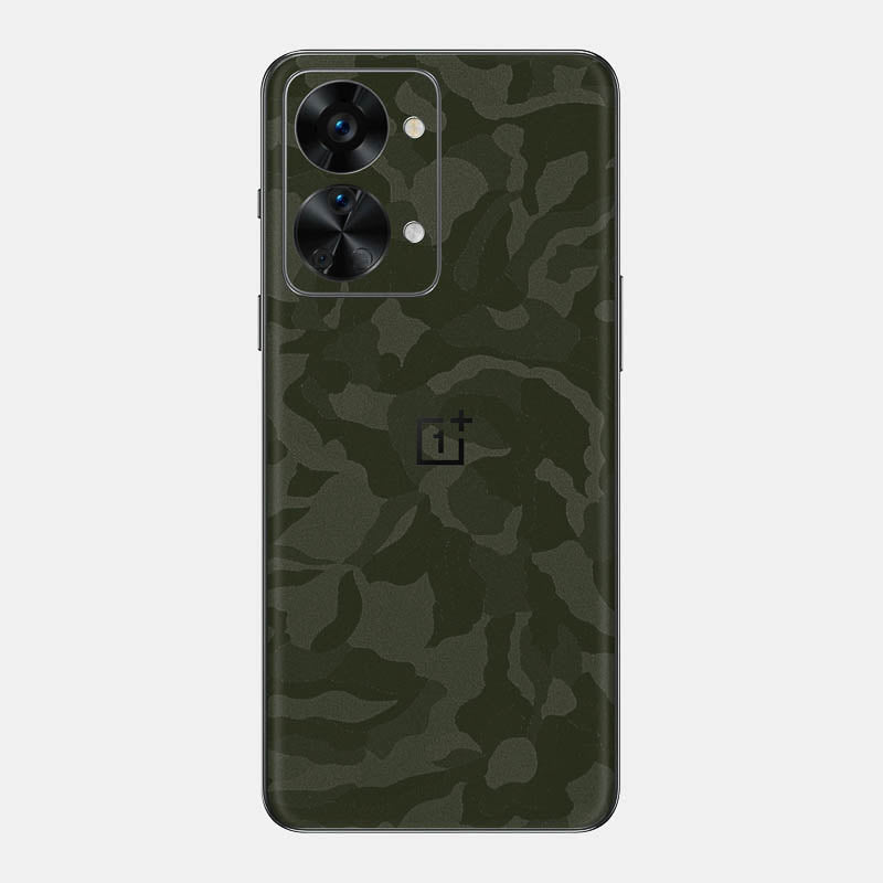 Green Camo Glass Back