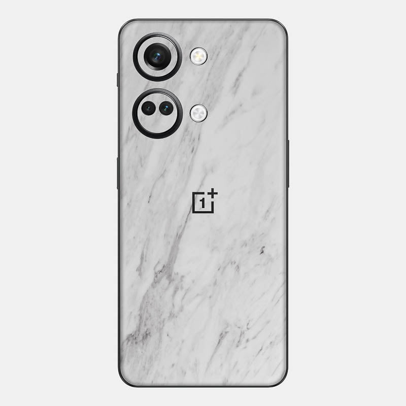 White Marble Glass Back