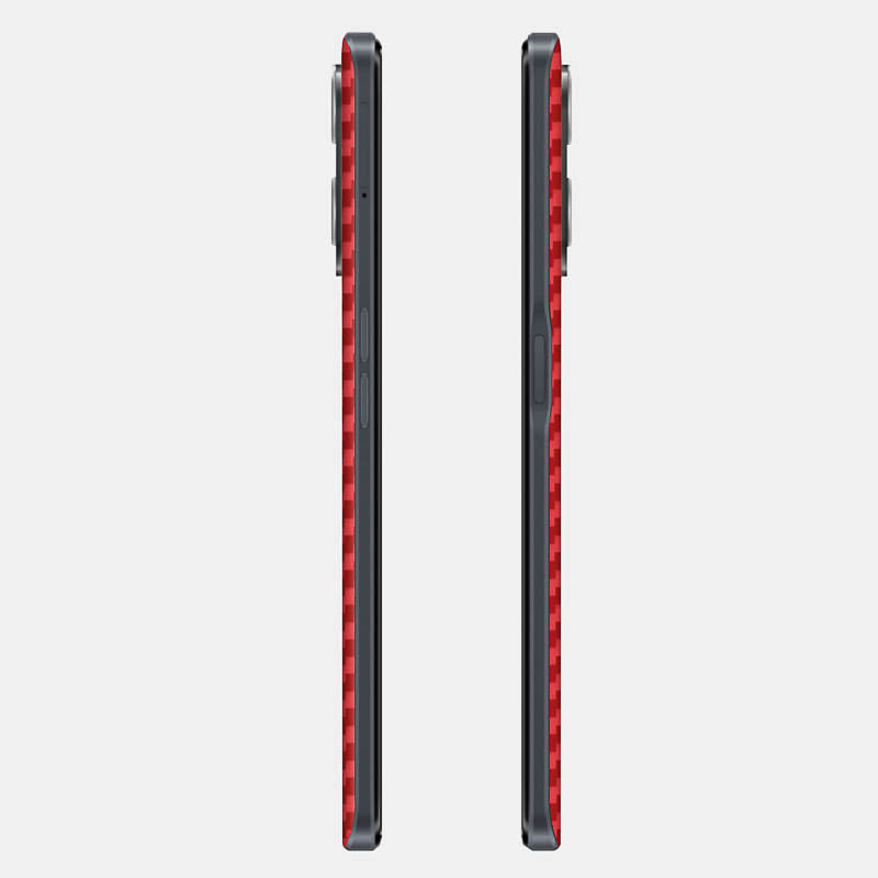 Carbon Fibre Red Glass Back